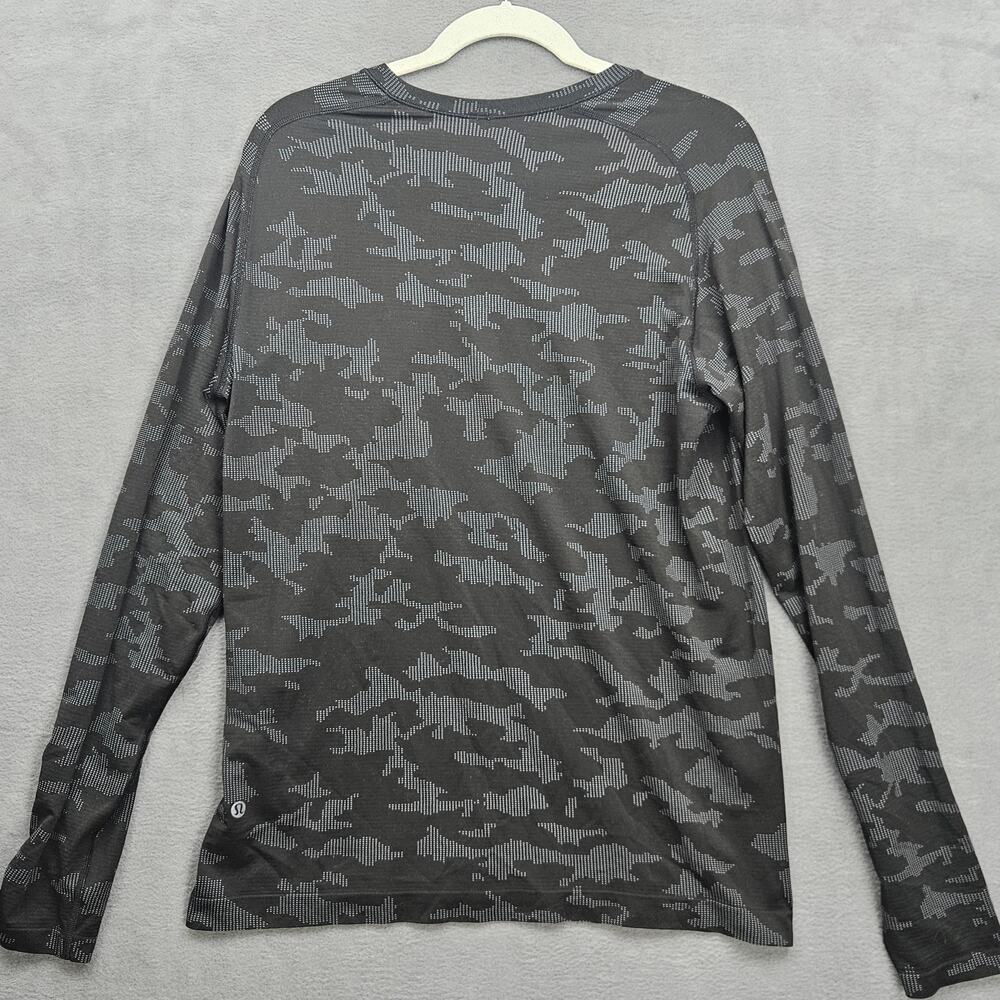Lululemon Live In Practice Camo Long Sleeve Athletic Top Gray Size Medium - Picture 2 of 6